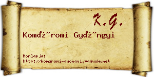 Komáromi Gyöngyi névjegykártya